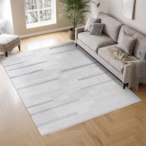 Waschbar Teppich für Ihr Zuhause 80x150 Cm | Wohnzimmer Schlafzimmer Kuechenteppich Flur Teppiche Hochflor Dünner Easy Clean Laeufer | Weicher Moderner Wetterfest Einfarbig Gemusterter Teppich Carpet von Koza Home