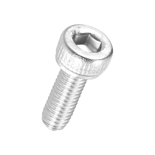 Kozelo 100 Stück Zylinderschrauben mit Innensechskant - [M1.6-0.35 x 10mm] 304 Edelstahl Vollgewinde Allen Innensechskant Antrieb für Elektromotor Lüfter Motorenaustausch, Silber von Kozelo