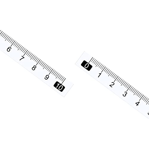 Kozelo 10Stk Klebe Bandmaß Metrisch - [10cm x Links nach Rechts Lesen] Wasserdicht Klebrig Lineal Klebeband für Arbeit Tischsäge Transparent von Kozelo