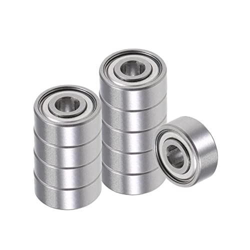 Kozelo 10Stk Rillen Kugellager - [1/8"x3/8"x5/32"] Chromstahl Bälle für Motoren Maschine Werkzeug Getriebe Lager Verwendung | Doppelte Abschirmung von Kozelo