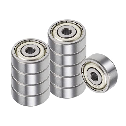 Kozelo 10Stk Tief Muttern Kugel Lager - [3mm x 13mm x 5mm] Chrom Stahl Kugeln für Motoren Maschinen Werkzeug Getriebe Lager Verwendung Doppelt Abgeschirmt ABEC1 von Kozelo