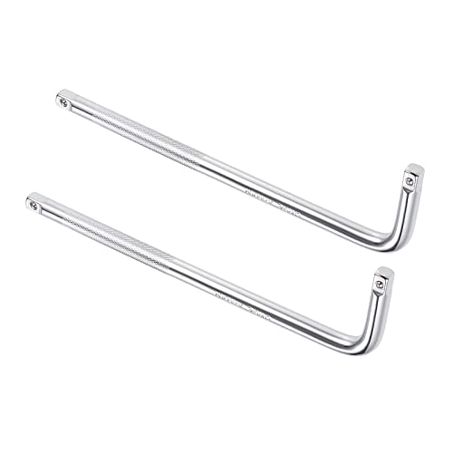 Kozelo 2Stk Unterbrecher Leiste - [3/8 Zoll Drive] L Form Steckdose Schlüssel Erweiterung für Auto Mechanische Ausrüstung Reparatur Verwendung CR - V Stahl von Kozelo