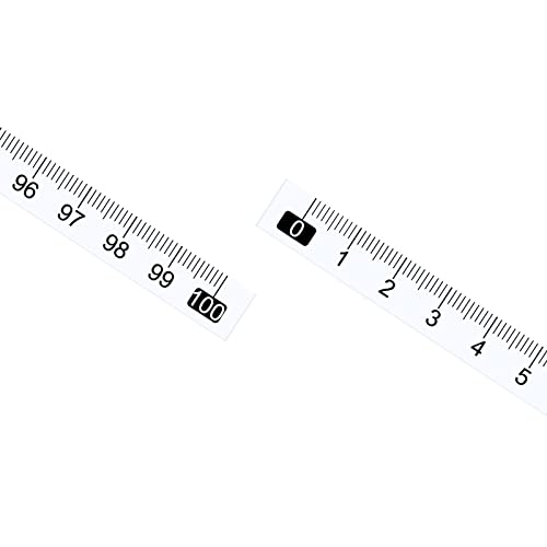 Kozelo Klebe Bandmaß Metrisch - [100cm x Links nach Rechts Lesen] Wasserdicht Klebrig Lineal Klebeband für Arbeit Tischsäge Transparent von Kozelo