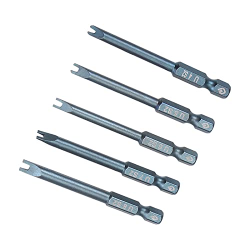 Kozelo Spanner Schraubendreher Bit Set - [2.5" x H1/4 x U4 U5 U6 U7 U8] Magnetisch U-typ Schraube Treiber Stapelkopf für Pneumatisch oder Leistung Gerät Nutzung S2 Stahl von Kozelo