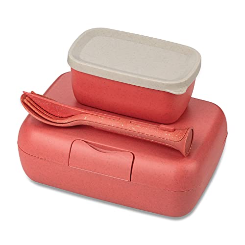 CANDY READY Lunchbox-Set + Besteck-Set nature coral von Koziol