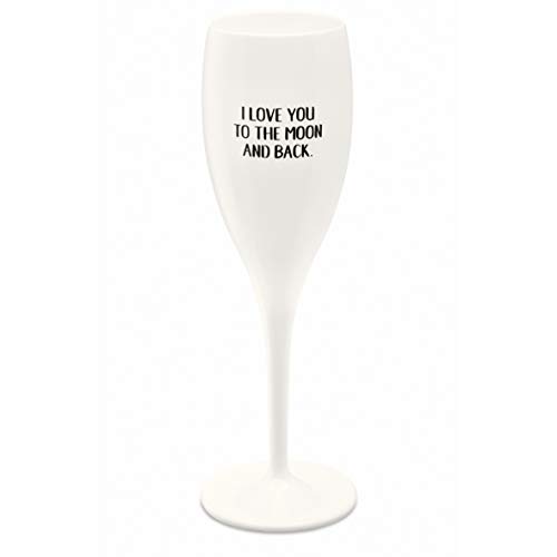 CHEERS NO. 1 LOVE YOU TO THE MOON Superglas 100ml mit Druck von Koziol