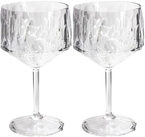 koziol Superglas Club No. 15, 2 Stück, 400 ml, Cocktail- und Gin-Glas mit Stiel aus kristallklarem Kunststoff, luxuriös, unzerbrechlich, wiederverwendbar, Party, Camping,2er Set koziol Superglas Club No. 15, 2 Stück, 400 ml, Cocktail- und Gin-Glas mit Stiel aus kristallklarem Kunststoff, luxuriös, unzerbrechlich, wiederverwendbar, Party, Camping,2er Set von Koziol