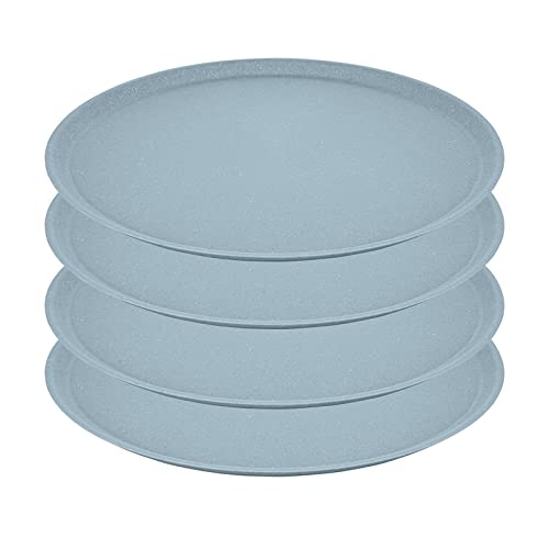 Großer Teller 25,5 cm 4er-Set CONNECT PLATE Speiseteller Kunststoff Blau Koziol von Koziol