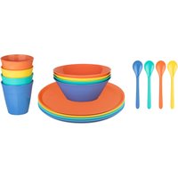 KOZIOL Geschirr-Set "NORA SET LOLLIPOP", (Set, 16 tlg., 4x Teller, 4x Schale, 4x Becher, 4x Löffel), 100% recycelbar, 100% made in Germany, 100% melaminfrei von Koziol
