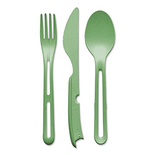 Koziol 8003703 KLIKK Kunststoffschneider, wiederverwendbar, Knife, Fork, Spoon, Outdoor, Camping, Picknick, Hiking, Urlaub, Lunch to go, Cutlery Set of DREI, Kunststoff von Koziol