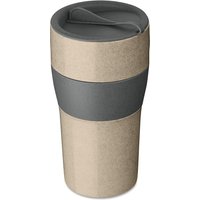Koziol - AROMA TO GO XL Thermobecher mit Deckel, 700 ml, nature desert sand / nature ash grey von Koziol