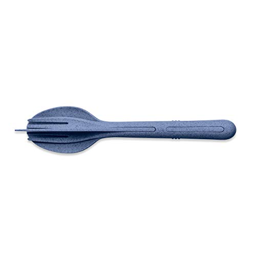 Koziol Besteck-Set 3-teilig Klikk, Messer, Gabel, Löffel, Besteckset, Thermoplastischer Kunststoff, Organic Blue, 4003671 von Koziol