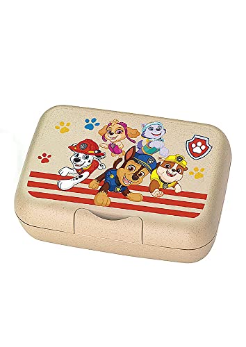 Koziol CANDY L Lunchbox PAW PATROL, Organic Sand, 19 x 13,5 x 6,5 cm, Kinder Brotdose mit Trennschale & Clip-Verschluss, Organic Bio-Circular, 8043713 von Koziol