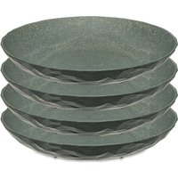 Koziol - CLUB PLATE Teller tief, Ø 22 cm, nature ash grey (4er-Set) von Koziol