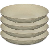 Koziol - CLUB PLATE Teller tief, Ø 22 cm, nature desert sand (4er-Set) von Koziol