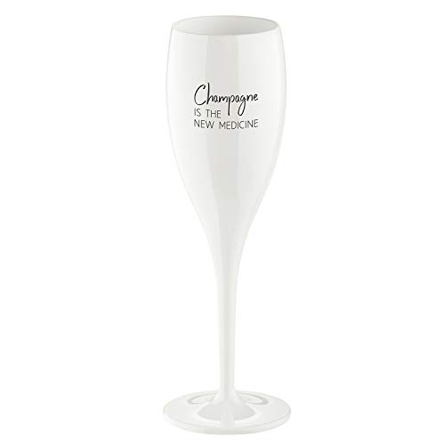 Koziol Cheers NO. 1 Champagne The New Medicine Superglas 100ml mit Druck von Koziol