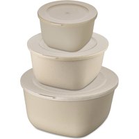Koziol - Connect Vorratsdosen-Set Stockholm, 4 l ,2 l, 1 l, nature desert sand (3er-Set) von Koziol