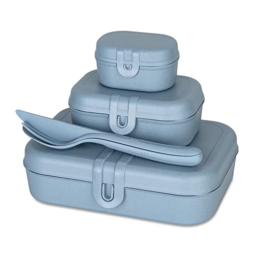 Koziol Pascal Ready Lunchbox-Set + Besteck Nature Flower Blue 7168716 Koziol Pascal Ready Lunchbox-Set + Besteck Nature Flower Blue 7168716 von Koziol