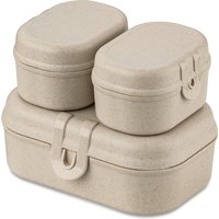 Koziol - Pascal Ready Mini Lunchbox-Set, nature desert sand von Koziol