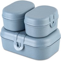 Koziol - Pascal Ready Mini Lunchbox-Set, nature flower blue von Koziol