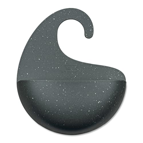 Koziol SURF M Utensilo, Hängeutensilo, Kunststoff, Hängeaufbewahrung, zum Einhängen an der Bad-Armatur, Bad, Duschablage, Duschkorb (recycled ash grey) von Koziol