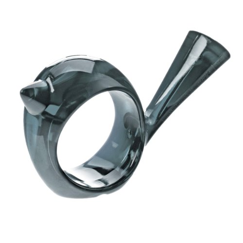 Koziol [pi:p] Serviettenring, Serviettenhalter, Dekoration, Transparent Anthrazit, 3106540 von Koziol