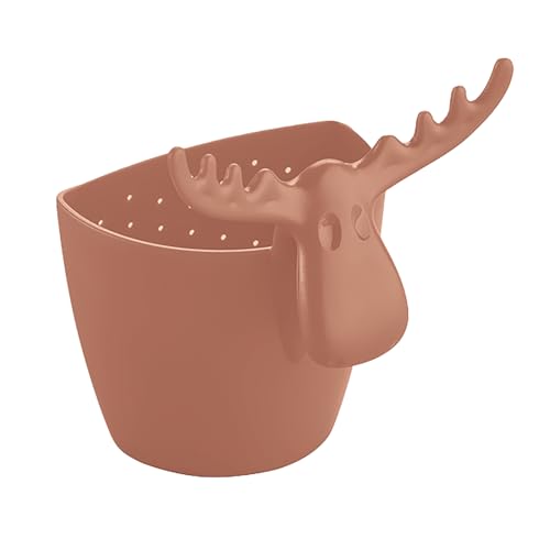 Koziol RUDOLF Teesieb für losen Tee | für eine Tassenportion | zum Einhängen | biozirkulärer Kunststoff, spülmaschinengeeignet, spülmaschinengeeignet, Küche, Haushalt, gedeckter Tisch (mocha mousse) von Koziol