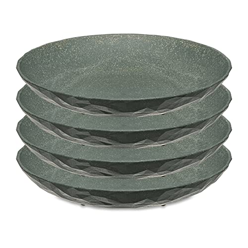 Tiefer Teller 22 cm 4er-Set CLUB PLATE Suppenteller Kunststoff Grau Koziol von Koziol