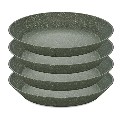 Tiefer Teller 24 cm 4er-Set CONNECT PLATE Suppenteller Kunststoff Grau Koziol von Koziol