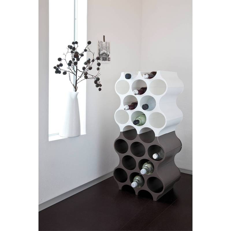 home24 Weinregal Set-Up Kunststoff Grau/Dunkelgrau 35 x 36 x 23cm von home24