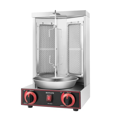 3000W Dönergrill Tischgrill 360° Drehbar Shawarma Gyro Grill Vertikal-Multigrill Gyros Grill für Zuhause Dönergrill Tischgrill BBQ für Kommerzielle Zuhause Restaurant Küche von Kozivmo