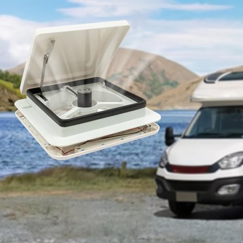 Kozivmo Belüftung für Wohnmobil - 10 großen Ventilatorflügel - 30m³/min liefern - Dachventilator Dachlüfter Reversibler Abluftventilator, extrem geräuscharmer, Dauerbelüftung RV 12V, 3.6W von Kozivmo