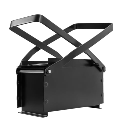 Kozivmo Papierbrikettpresse, Stahl, Papierpresse mit Zwei Tragegriffe für Briketts, manuell, Altpapier pressen, HBT: 33x15x13 cm, Schwarz von Kozivmo