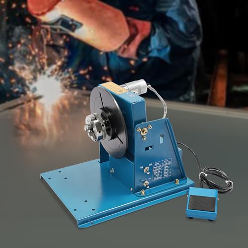 Schweißdrehtisch 10 W Schweißpositionierer 1-10 U/min Manipulator 10 kg(Horizontal)/5 kg(vertikal) Drehtisch 0–90° Neigungswinkel BY-10 Schweißer Positionierer für zum Schneiden, Schleifen, Montieren von Kozivmo