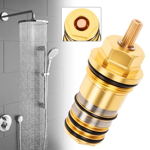 Kozlira 94282000 1,9 cm Messing-Thermostatkartuschenventilkern passend für Hansgrohe Ecostat Duschen, für 2-Loch- und 3-Loch-Thermostat-Wannenfüller, für iBox-Verkleidungen und ThermoBalance-Paneele Kozlira 94282000 1,9 cm Messing-Thermostatkartuschenventilkern passend für Hansgrohe Ecostat Duschen, für 2-Loch- und 3-Loch-Thermostat-Wannenfüller, für iBox-Verkleidungen und ThermoBalance-Paneele von Kozlira