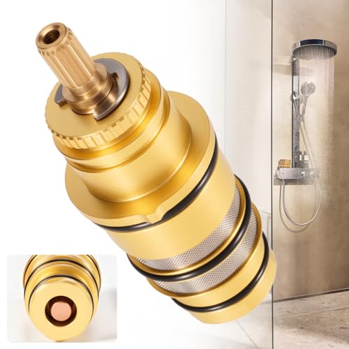 Kozlira 98282000 Messing Thermostatkartuschenventil passend für Hansgrohe 98282 T30 Thermostat-Duschkartusche, Temperaturregelventilkern Kozlira 98282000 Messing Thermostatkartuschenventil passend für Hansgrohe 98282 T30 Thermostat-Duschkartusche, Temperaturregelventilkern von Kozlira