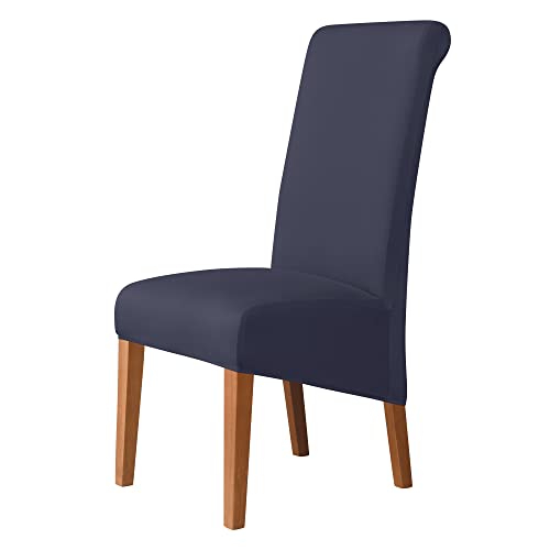 Kozuoan XL-Stuhlhussen für Esszimmerstühle, Spandex, abnehmbar und waschbar, Marineblau, 6 Stück von Kozuoan