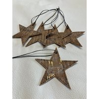 Weihnachtsbaumschmuck - Sterne -Design Kork von Krabbelpuschenfee