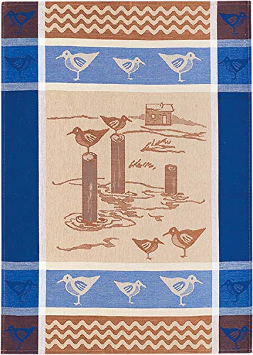 KRACHT, Halbleinen Geschirrtuch Jacquard, Möven, Format ca 50x70cm KRACHT, Halbleinen Geschirrtuch Jacquard, Möven, Format ca 50x70cm von Kracht seit 1810