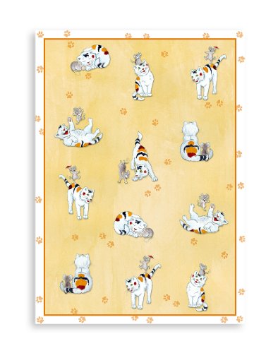 KRACHT, Halbleinen Geschirrtuch, Druckmotiv Katz+Maus, Format 50/70 von Kracht seit 1810