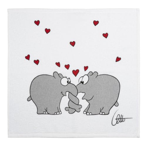 KRACHT Geschirrtuch Frottier 100% Baumwolle Ottifant Herzen 50x50 cm KRACHT Geschirrtuch Frottier 100% Baumwolle Ottifant Herzen 50x50 cm von Kracht seit 1810