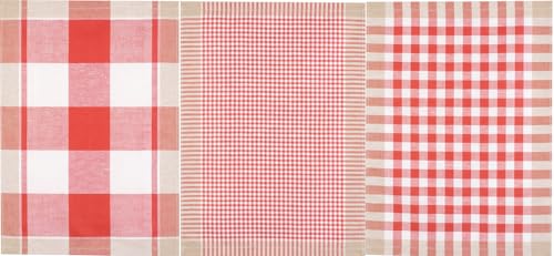 Kracht 3er-Pack Geschirrtuch Halbleinen, Karo Sortiert, rot, 50x70cm Kracht 3er-Pack Geschirrtuch Halbleinen, Karo Sortiert, rot, 50x70cm von Kracht seit 1810