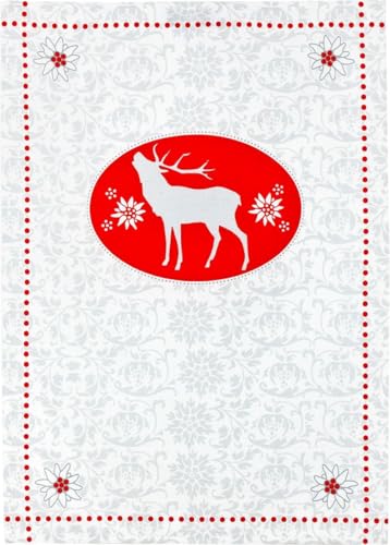 Kracht - Halbleinen Geschirrtuch - Weihnachcten - Röhrender Hirsch, 50 x 70cm Kracht - Halbleinen Geschirrtuch - Weihnachcten - Röhrender Hirsch, 50 x 70cm von Kracht seit 1810
