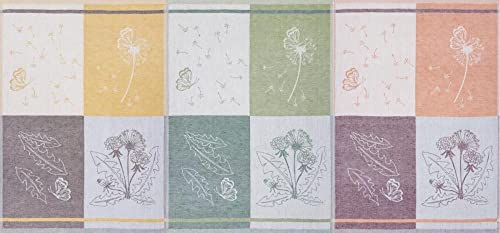 Küchenhandtuch Set Halbleinen Jacquardtuch (3 Stück) "Pusteblumen" von Kracht seit 1810