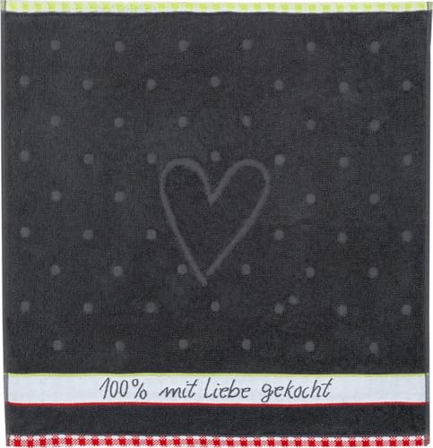 Kracht, Geschirrtuch Frottier, 100% Liebe, 50/50 cm, 100% Baumwolle - 2er Set Kracht, Geschirrtuch Frottier, 100% Liebe, 50/50 cm, 100% Baumwolle - 2er Set von Kracht