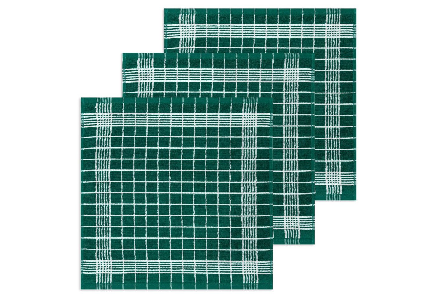 Kracht Geschirrtuch Trockenperle, (Set, 3-tlg., 3-teilig), 3er Pack Frottee Küchenhandtücher (3 Stück) ca.50x50cm 100% Baumwolle von Kracht