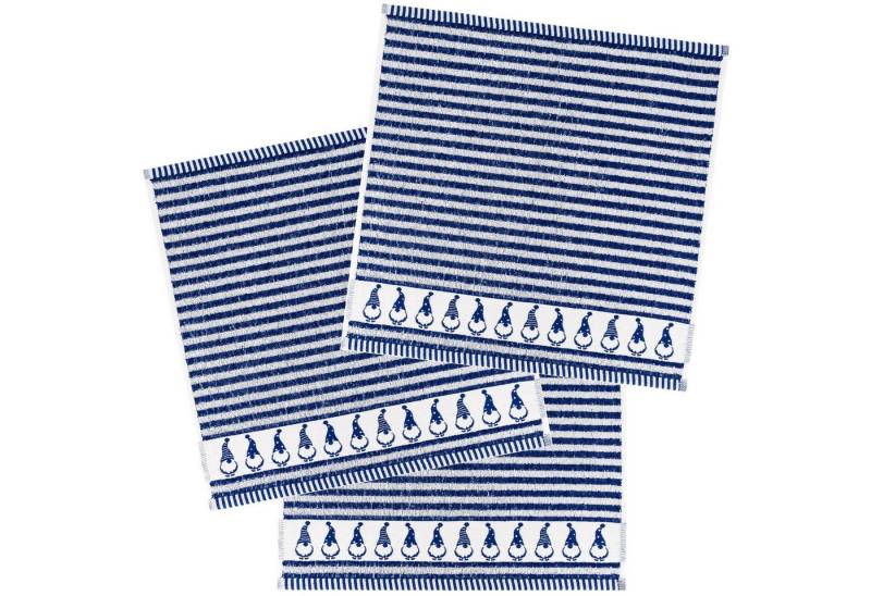 Kracht Geschirrtuch Wichtel, (Set, 3-tlg., Set), 3er Pack Frottee Küchenhandtücher (3 Stück) ca.50x50cm Baumwolle von Kracht