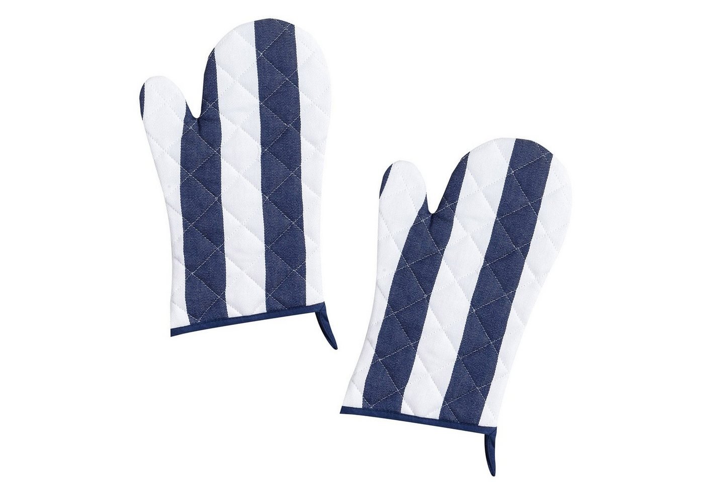 Kracht Topfhandschuhe Blockstreifen, (Set, 2-tlg., Set), 2er Set Ofenhandschuhe, wattiert, ca. 20x30 cm von Kracht