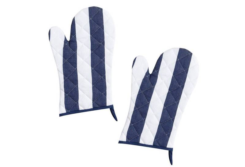 Kracht Topfhandschuhe Blockstreifen, (Set, 2-tlg., Set), 2er Set Ofenhandschuhe, wattiert, ca. 20x30 cm von Kracht