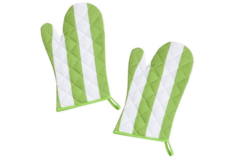 Kracht Topfhandschuhe Blockstreifen, (Set, 2-tlg., Set), 2er Set Ofenhandschuhe, wattiert, ca. 20x30 cm von Kracht
